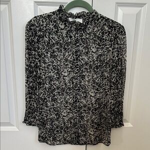 ba&sh Black and White Patterned Blouse